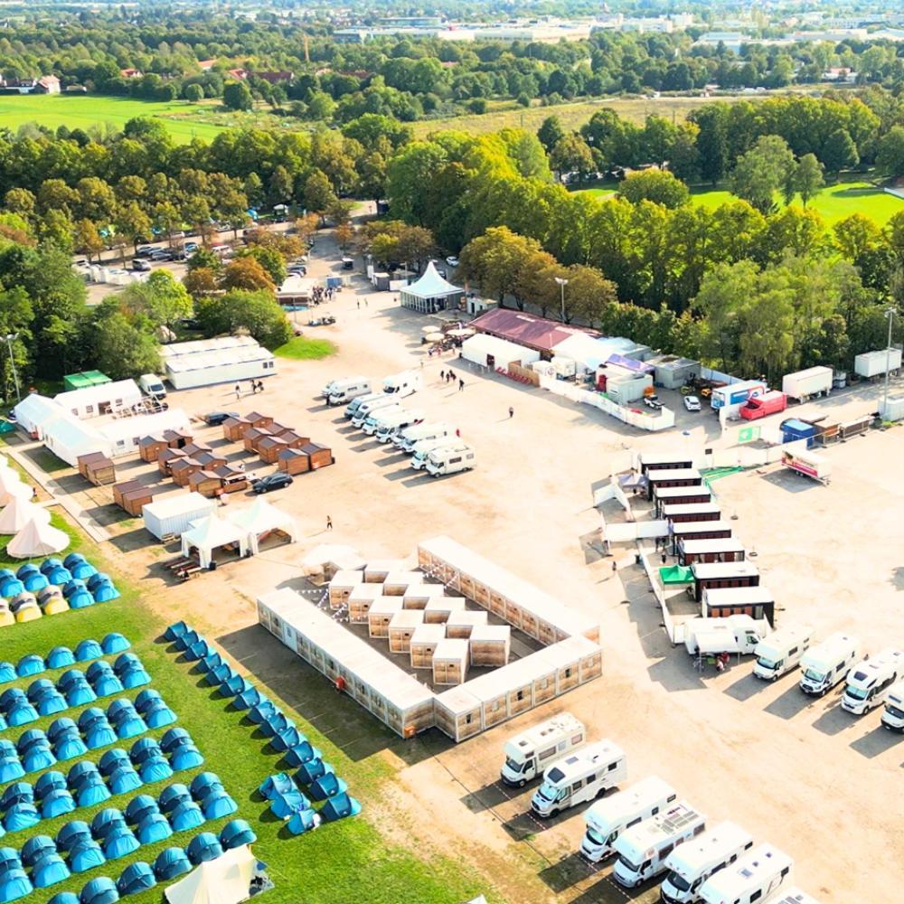 Oktoberfest Wiesn Camp Lodge München Exteriör bild